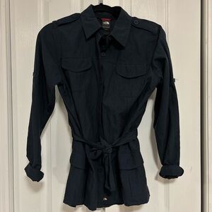 The North Face - Navy Blue Button-Up Shirt Dress in Size M